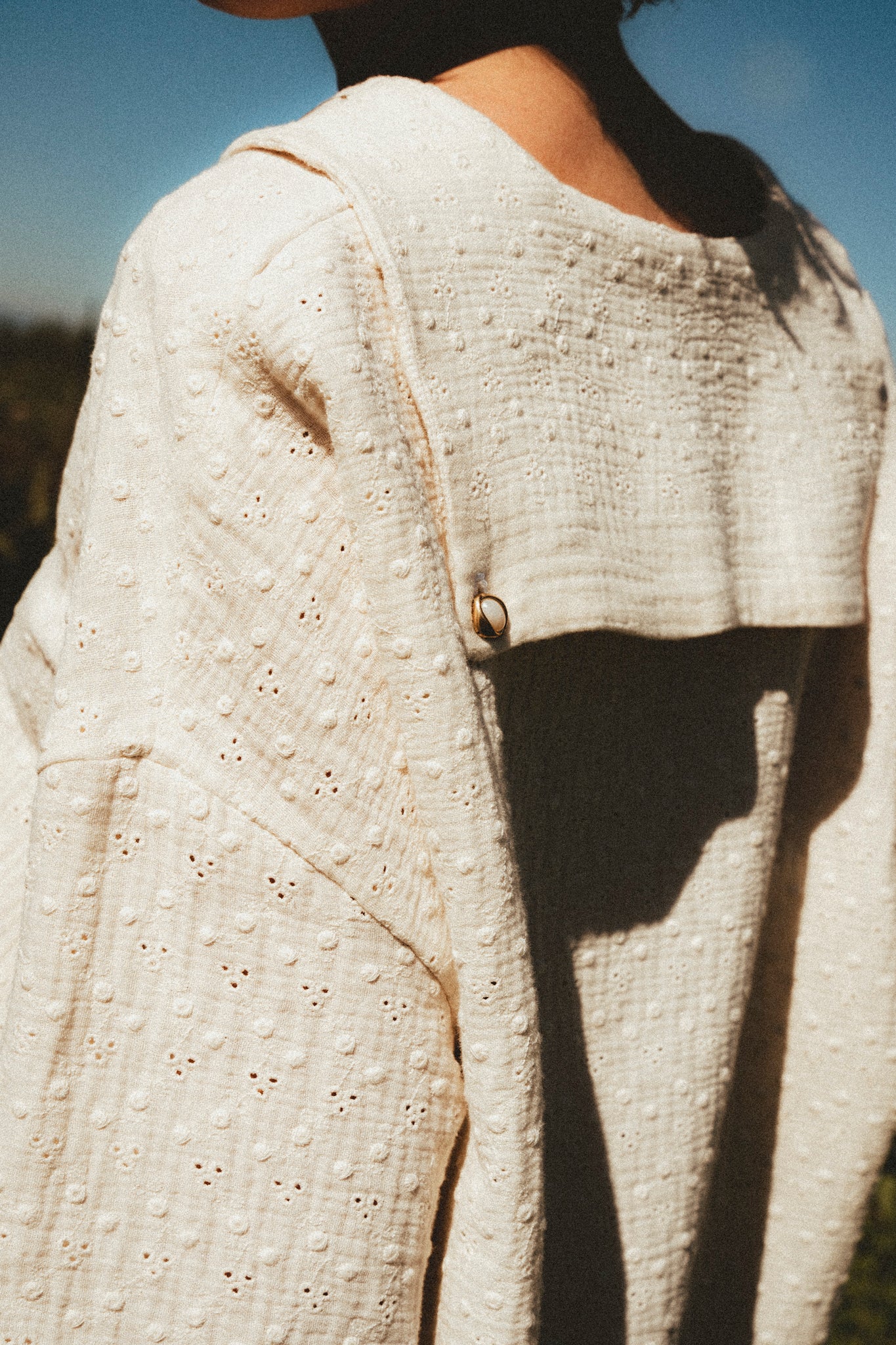 Chemise broderie anglaise écru