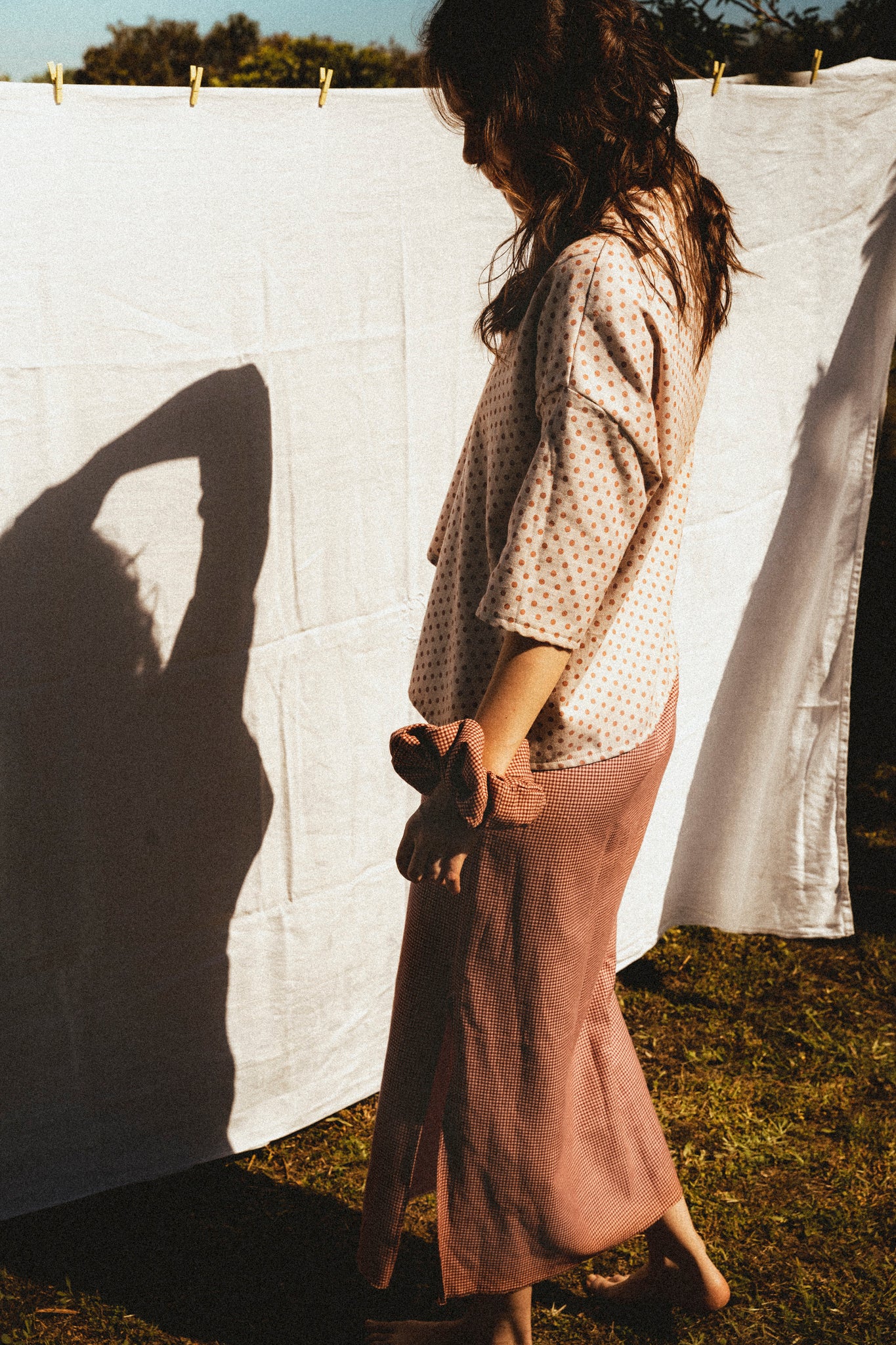 chemise oversize à pois
