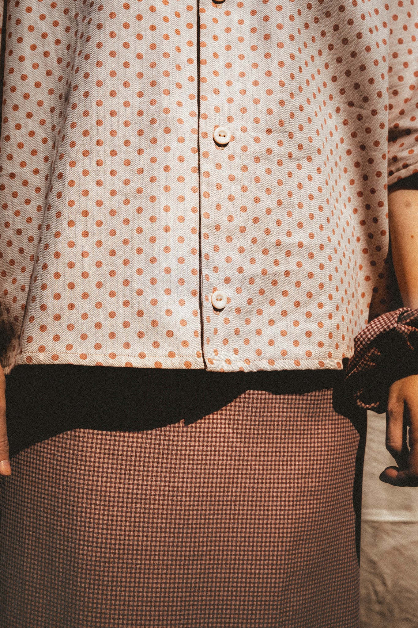 chemise oversize à pois