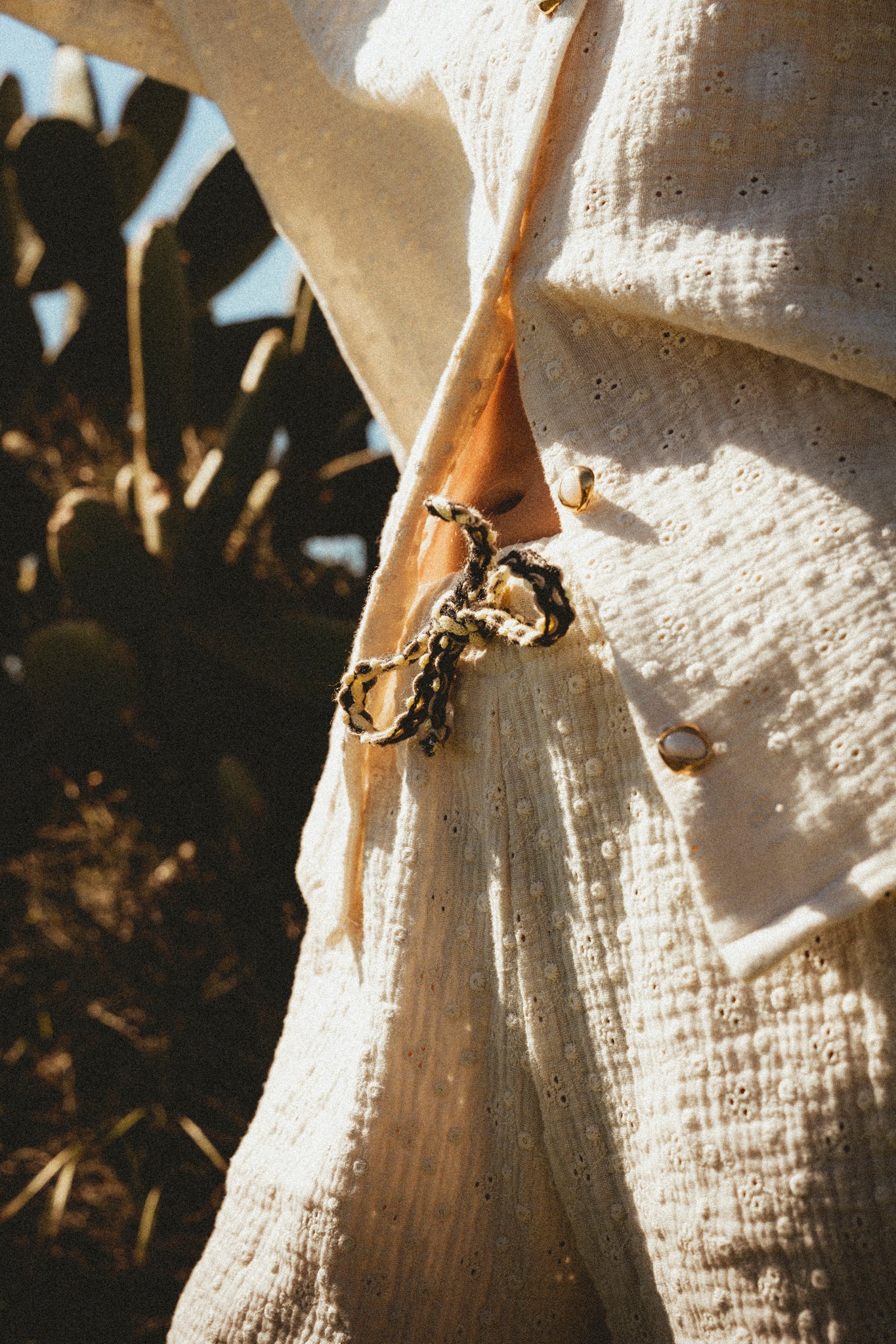Short broderie anglaise écru