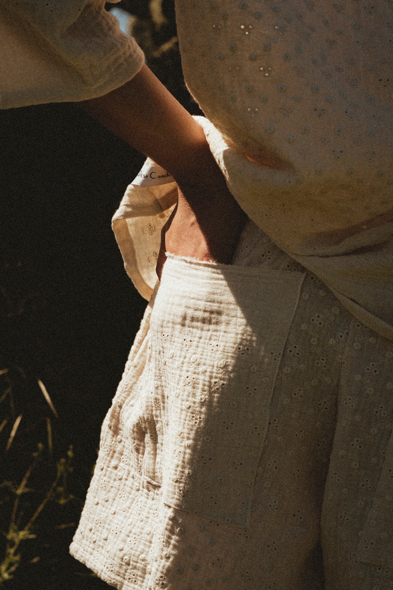 Short broderie anglaise écru