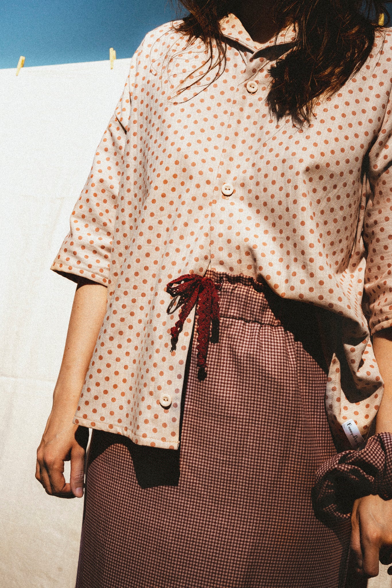 chemise oversize à pois