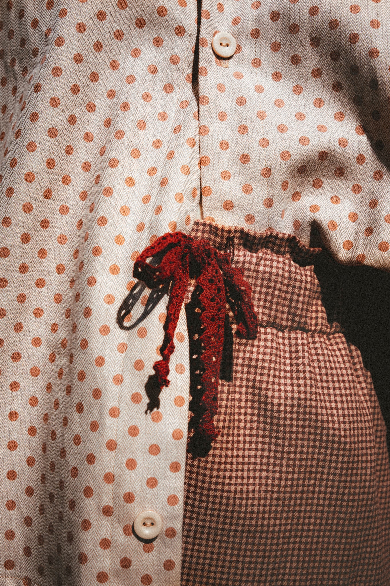 chemise oversize à pois