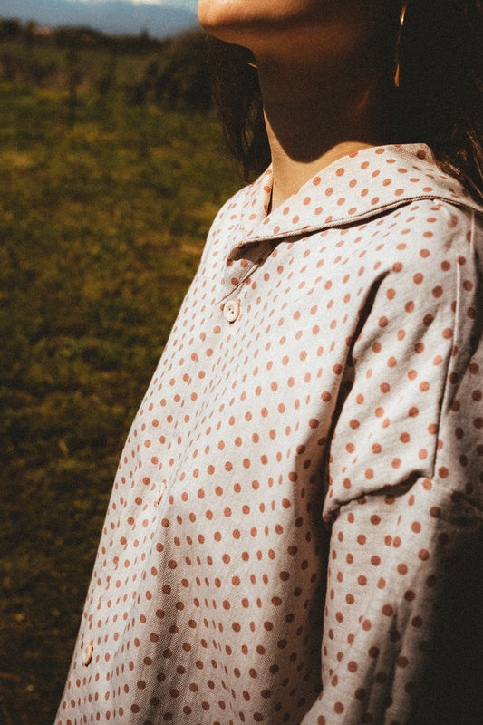 chemise oversize à pois